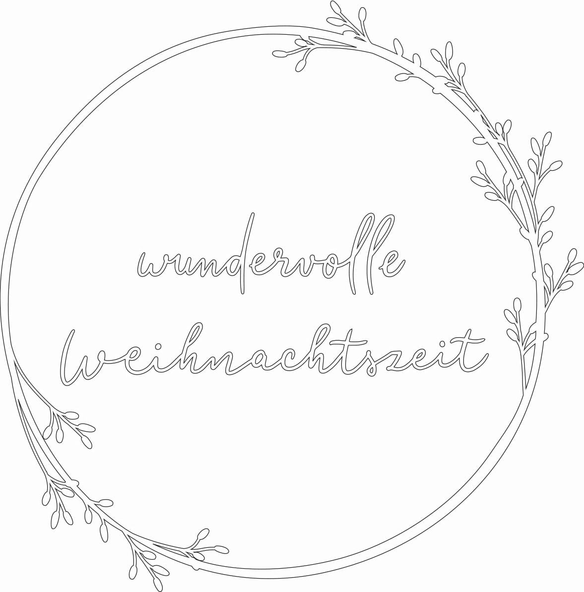 Eulenschnitt Deko-Sticker Wundervolle Weihnachtszeit - 1 Stk