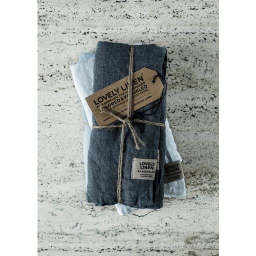 Lovely Linen Asciugamano per Ospiti/Tovaglietta - Dark Grey