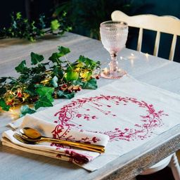 Linen Placemats - Christmas Collection, Set of 2 - Natural