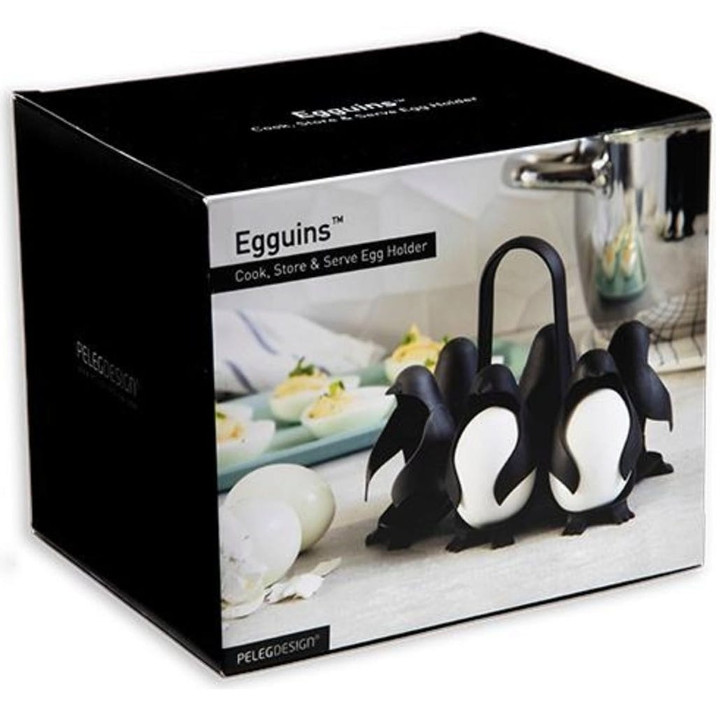 Egguins Cuoci Uova A Forma Di Pinguino | Portauova Per 6 Uova Sode