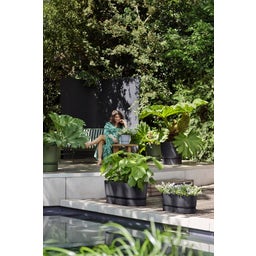 greenville terrace trough 80cm with wheels - Black