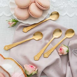 Bridgerton Kaffeelöffel 4-er Set, goldfarben - 1 Set