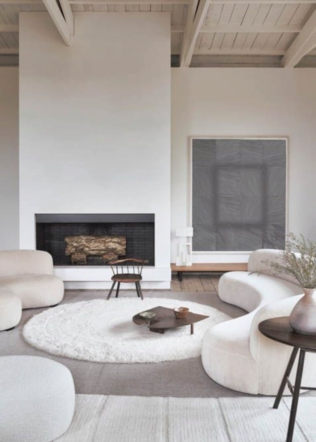 Lorena Canals Steppe Wool Rug, Sheep White