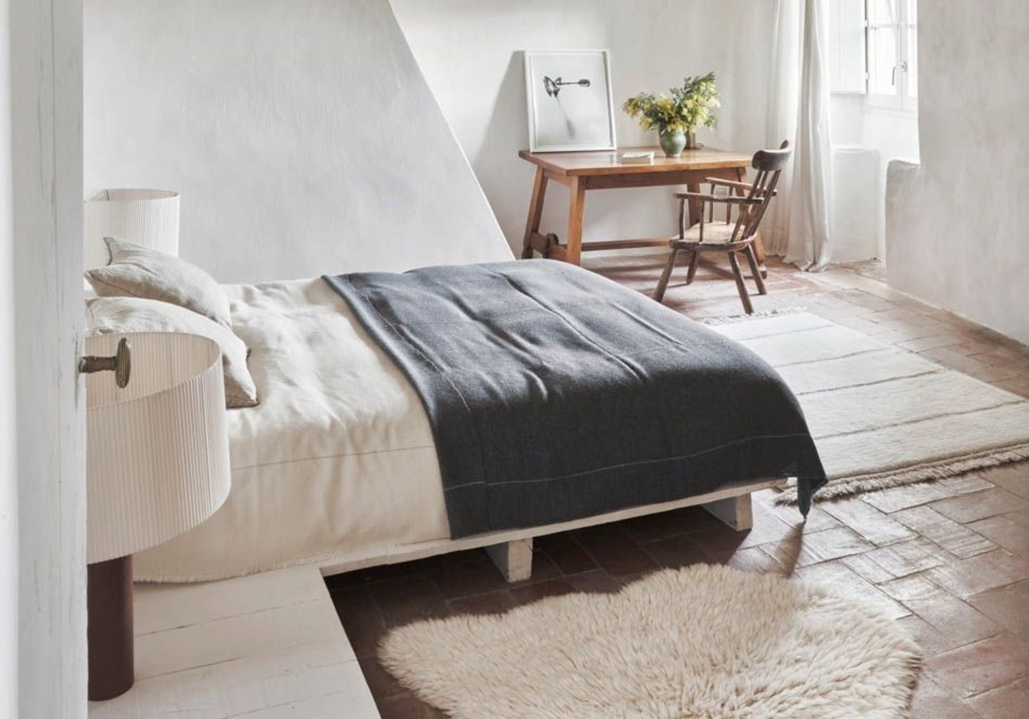 Lorena Canals Steppe Wool Rug, Sheep White - 80 x 140 cm