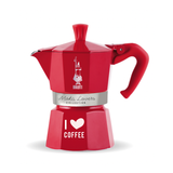 Bialetti Moka Express "I love coffee", rdeča