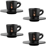 Bialetti Tazas de Espresso Octogonales - Set de 4