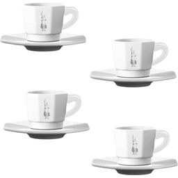 Bialetti Espresso Tassen achteckig, 4er Set