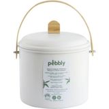 Pebbly Compost Bin, Metal and Bamboo - 7 litres