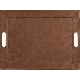 DUO - Vassoio Reversibile Effetto Pelle, Marrone - Grande