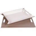 Freeform DUO - Vassoio Reversibile, Bianco/Taupe - Grande