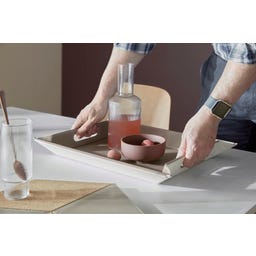 Freeform DUO - Vassoio Reversibile, Bianco/Taupe - Grande