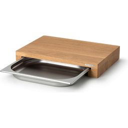 Oak Cutting Board with Stainless Steel Drawer