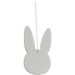 Decorazione in Legno da Appendere - Coniglietto Bianco