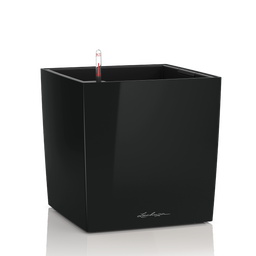 Lechuza CUBE Premium 30 Planter - Black high gloss