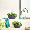 Lechuza CUBETO Stone 30 Planter - Graphite Black