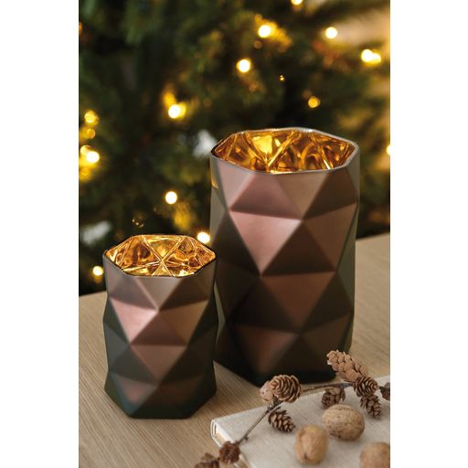 Fink Zao Tealight Holders in Brown Gold