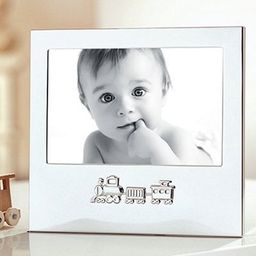 Fink Baby Train Silver-Plated Picture Frame