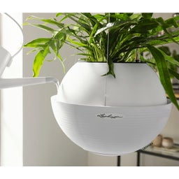 Lechuza BOLA Color 23 Hanging Planter - White