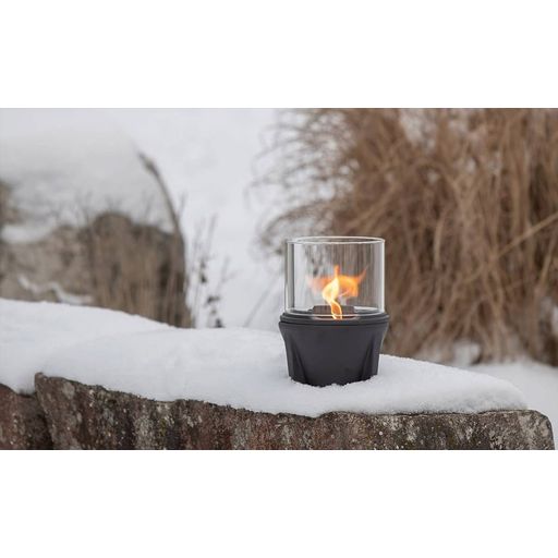 Ljusglas-fäste för vaxbrännare® lava black - Large - 1 st.