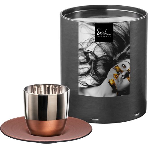 Espressoglas mit Untersetzer in Geschenkverpackung - 1 Set