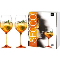 Spritz Orange Crystal Glass, Gift Set of 2 - 1 set