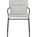 ANCÔNE Sessel mit geschwungenen Armlehnen, Sunbrella®-Bezug - Granit