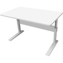 Flexa STUDY Höhenverstellbarer Schreibtisch - MDF Weiß / Weiß