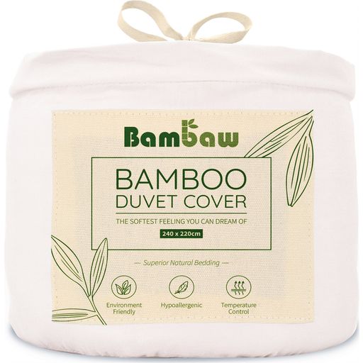 Bambaw Cozy Housse de Couette en Bambou 240 x 220 cm - White