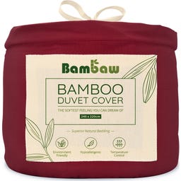 Bambaw Cozy Bamboo Duvet Cover 240 x 220 cm - Burgundy