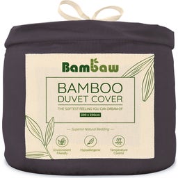 Bambaw Cozy Bamboe Dekbedovertrek 200 x 200 cm - Charcoal