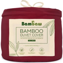 Bambaw Cozy Bamboo Duvet Cover 135 x 200 cm - Burgundy