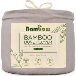 Bambaw Cozy Housse de Couette en Bambou 135 x 200 cm - Grey