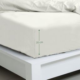 Bambaw Cozy Bamboo Fitted Sheet 180 x 200 cm - Ivory