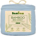 Bambaw Cozy Bamboo Fitted Sheet 160 x 200 cm - Light Blue