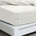 Bambaw Cozy Bamboe Hoeslaken 160 x 200 cm - Ivory