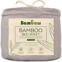 Bambaw Cozy Bamboo Fitted Sheet 160 x 200 cm - Grey