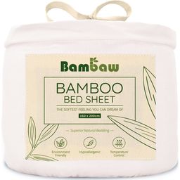 Bambaw Cozy Sábana Bajera de Bambú 160 x 200 cm - Blanco
