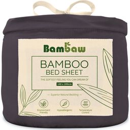 Bambaw Cozy Drap Housse en Bambou 140 x 200 cm - Charcoal