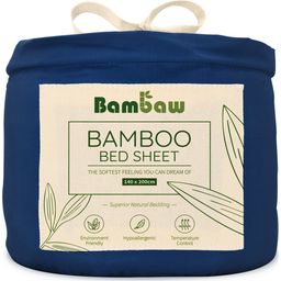 Bambaw Cozy Bamboo Fitted Sheet 140 x 200 cm - Navy Blue