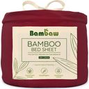 Bambaw Cozy Bamboo Fitted Sheet 140 x 200 cm - Burgundy