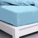 Bambaw Cozy Bambus Spannbettlaken 140 x 200 cm - Light Blue