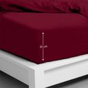 Bambaw Cozy Bamboo Fitted Sheet 140 x 200 cm - Burgundy