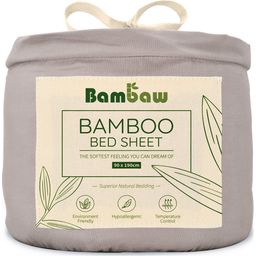 Bambaw Cozy Bambus Spannbettlaken 90 x 190 cm - Grey