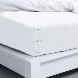 Bambaw Cozy Bambus Spannbettlaken 90 x 190 cm - White