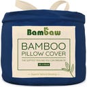 Taie d'Oreiller en Bambou 65 x 65 cm, Lot de 2 - Blue Navy