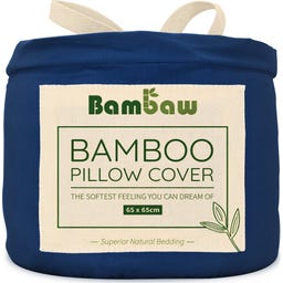 Taie d'Oreiller en Bambou 65 x 65 cm, Lot de 2 - Blue Navy