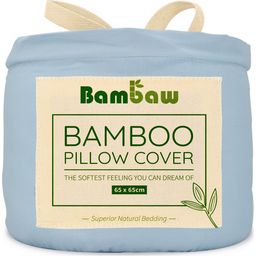Bambaw Cozy Bamboo Pillowcase 65 x 65 cm, Set of 2 - Light Blue