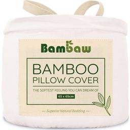 Bambaw Cozy Bamboo Pillowcase 65 x 65 cm, Set of 2 - White