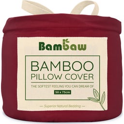 Taie d'Oreiller en Bambou 50 x 75 cm, Lot de 2 - Burgundy