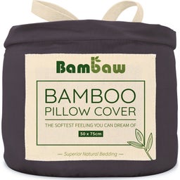 Bambaw Cozy Bamboo Pillowcase 50 x 75 cm, Set of 2 - Charcoal